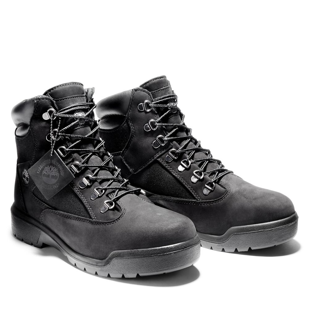 Timberland Mens 6-Inch Boots Waterproof Field - Black - India BQ2635078